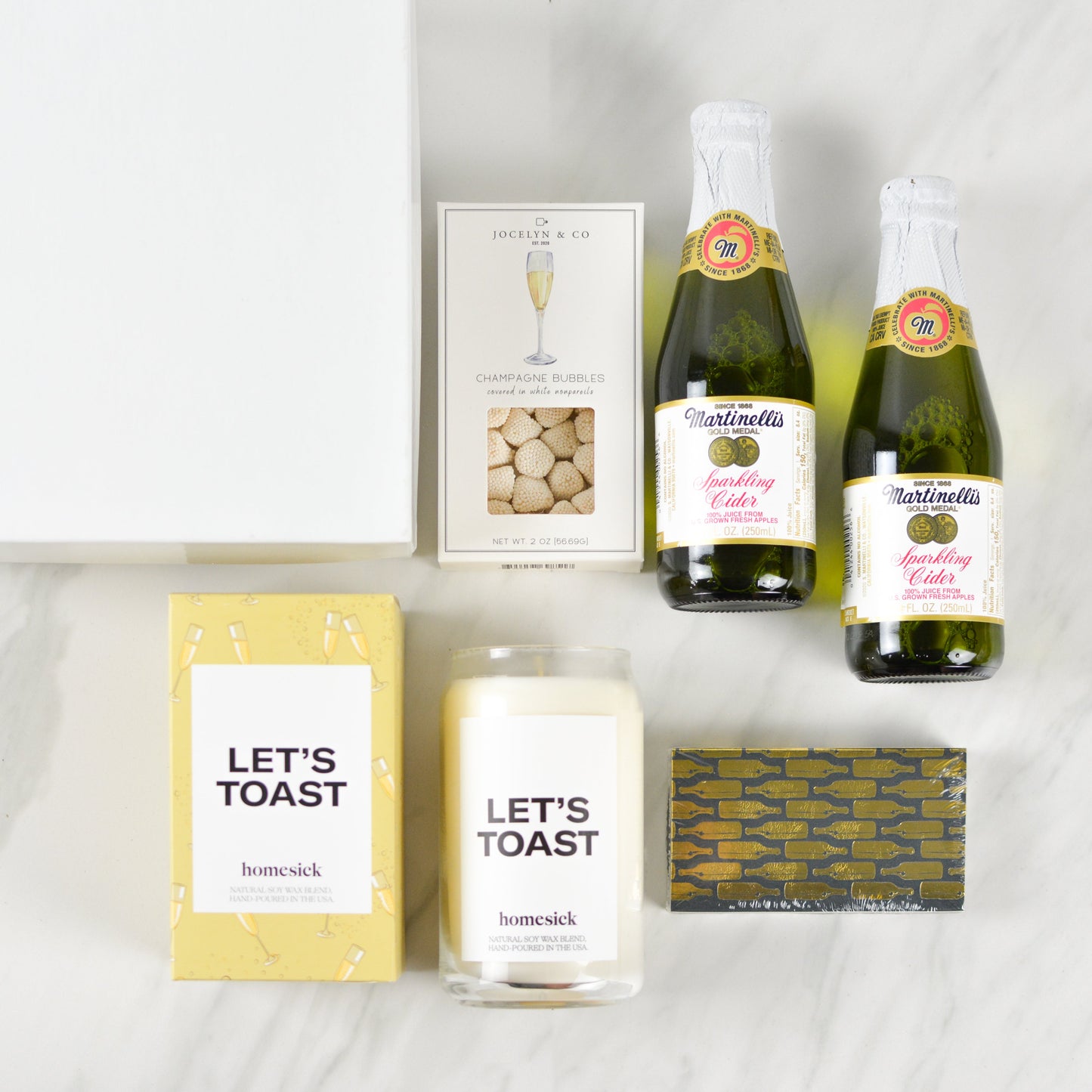 Let's Toast Celebration – Celebration gift basket with sparkling wine and treats