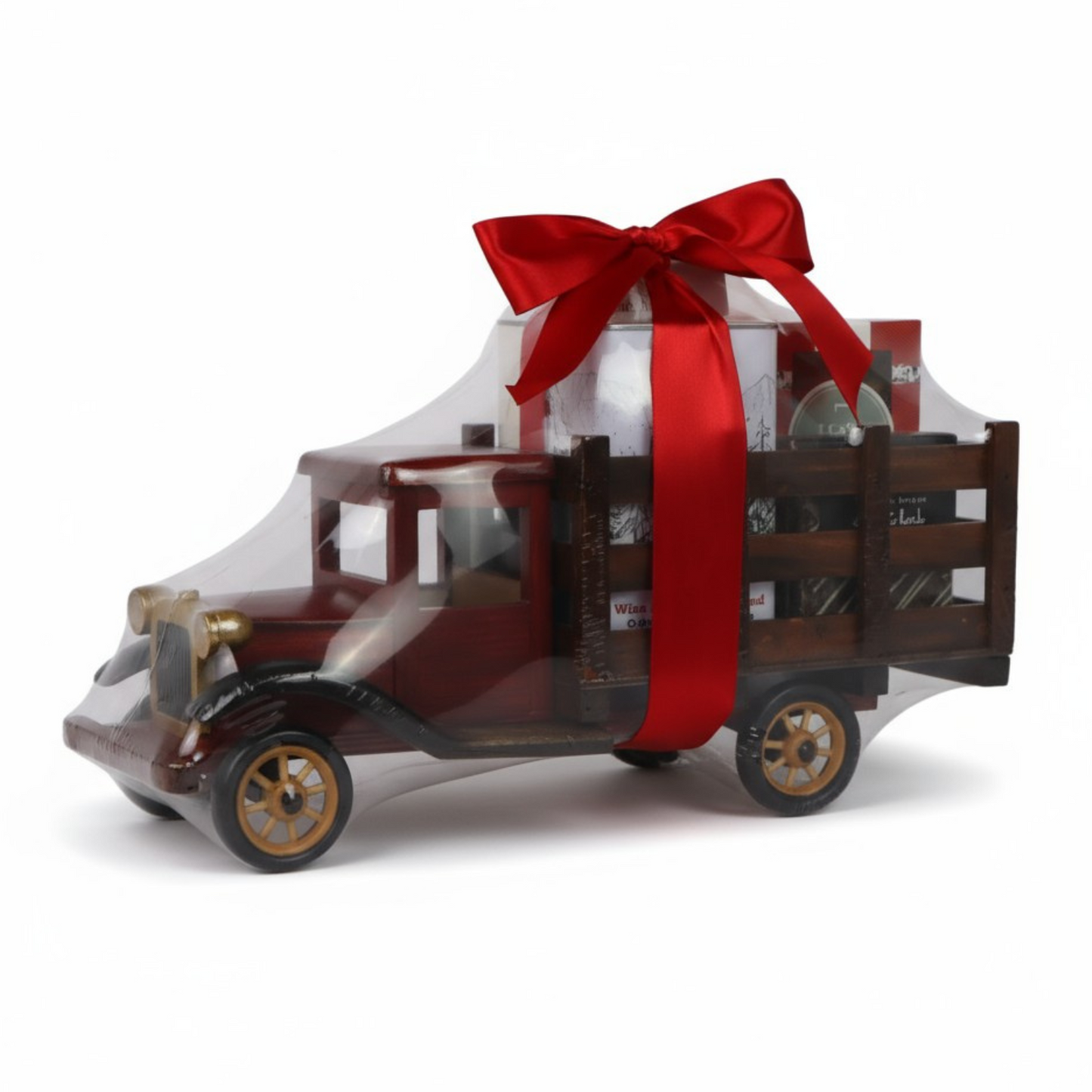 Happy Holidays Wooden Truck